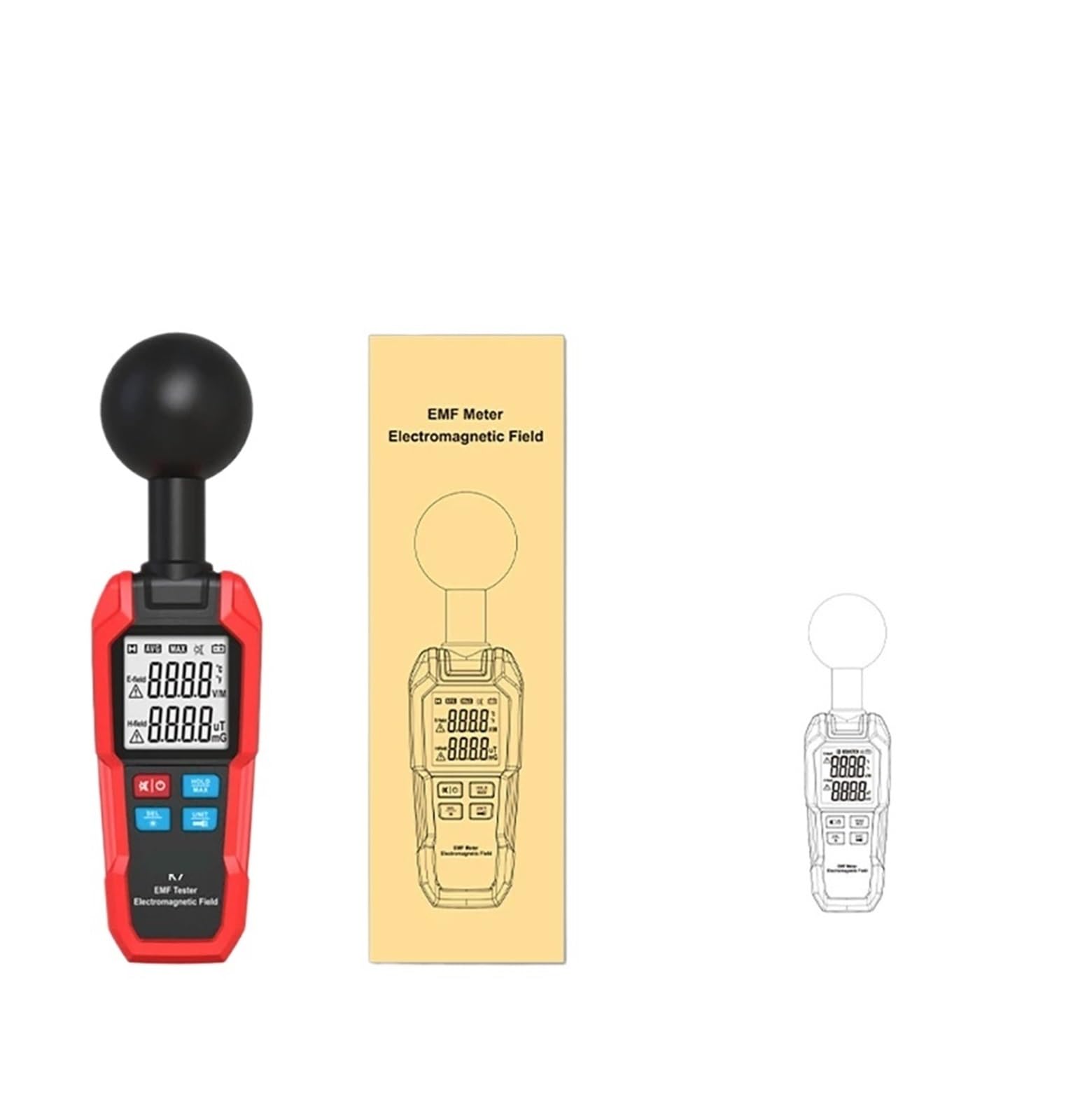 Miernik pola elektromagnetycznego Miernik EMF Profesjonalny Detektor Promieniowania Pola Elektromagnetycznego Ręczny Grzejnik Elektryczny Dozymetr Magnetyczny Test Geigera