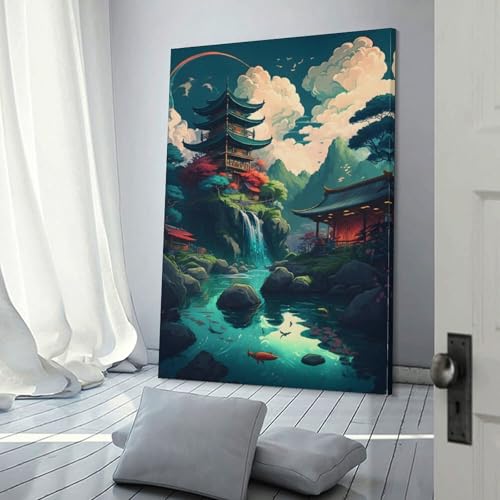Affiche japonaise vintage pour créer une déco de chambre esthétique zen