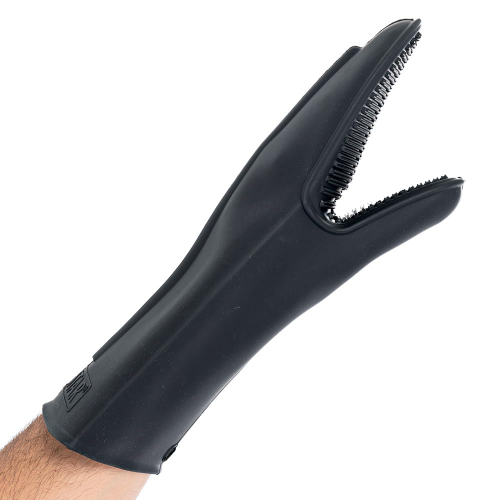 FRANZ MENSCH 6 Stück Hygostar Ofenhandschuhe Shark Black | Silikon, schwarz, L: 30cm, Einheitsgröße, Karton, Ofenhandschuhe, Gastronomiehandschuhe, Küchehandschuhe,Silikonhandschuhe, Backhandschuhe