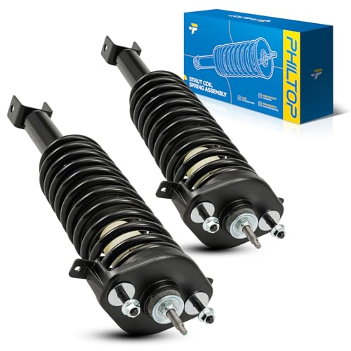 Image of PHILTOP Rear Struts Assembly for 2001-2006 Stratus Sedan 2001-2006 Sebring Sedan, 271311 * 2 Complete Struts and Shocks Absorber Assembly,Quick Suspension Loaded Struts with Coil Spring