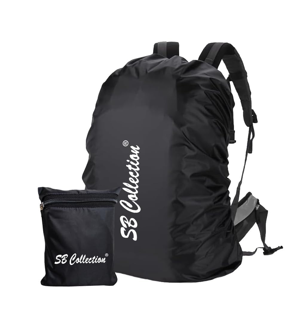 SB Collection Waterproof Backpack Rain Cover Black 25-50L for School Bags and Office Business Laptop Bags | Rainproof & Dustproof, Snowproof & Antifog, Lightweight & Reusable, Fits School & Hiking Bags, Durable Polyester-image-44