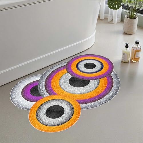 Yumuşak Banyo Halısı Banyo Paspası, Kaymaz Dot Tabanlı, Su Emici, Makinede Yıkanabilir - 50 x 80 cm