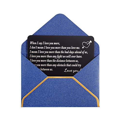 Personalized Engraved Wallet Card Insert for Husband Boyfriend - I Choose You - Romantic Custom Love Message Metal Card for Him from Wife Girlfriend for Birthday Christmas Valentines Anniversary Day2