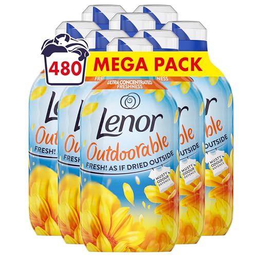 Lenor Outdoorable Fabric Conditioner 480 Washes (8x60), Summer Breeze - Ultra Concentrated Freshness