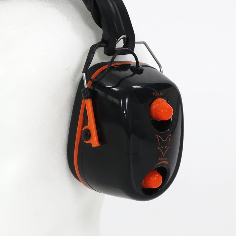 FUXTEC Auriculares de protección auditiva Radio FM integrada - Negro - Naranja
