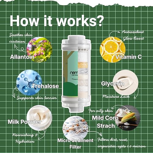 Image of NEMO Vitamin Shower Filter (Healing Forest) | Made in South Korea | Vitamin C + Glycerin Enriched | For Soft Skin & Smooth Hair | Advanced Chlorine & Rust Removal | De-stress with Aromatherapy