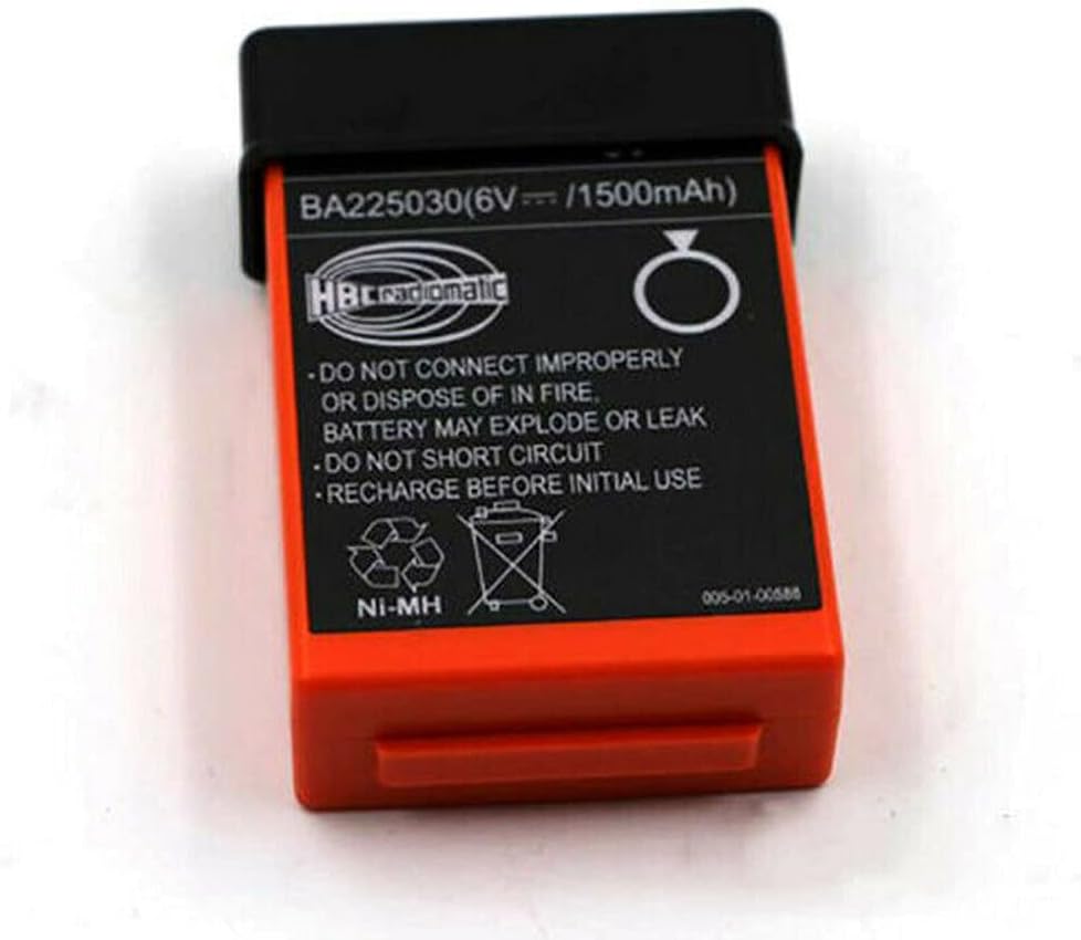 BALOLO (1*Charger+2*Battery) BA225030 6V 1500mAh Ni-Mh Rechargeable Battery with DC 10-30V QA109600 QD109300 Remote Battery Charger, for HBC Radiomatic BA225030 Battery