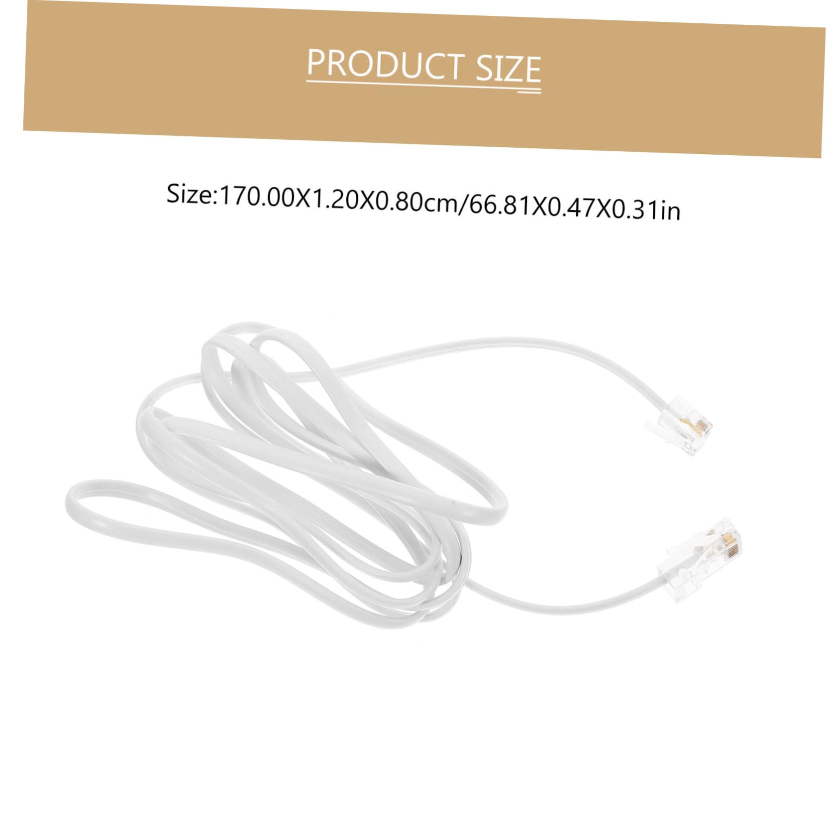 GOOHOCHY 2pcs Adapter Telephone to Ethernet Cord Easy and Play for Home Office and Commercial Use Connects Analog Phones and Fax Machines