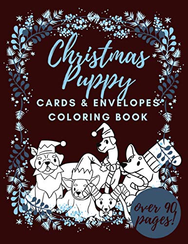 Christmas Puppy Cards and Envelopes Coloring Book: Funny Gift for Dog Lovers image 3