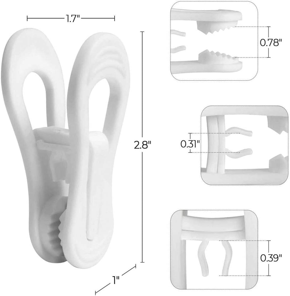 Hanr Clips for Hanrs, Multi-pose Hanr Clips for Hanrs White