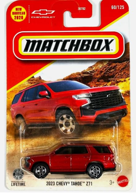 Matchbox 2023 Chevy Tahoe Z71, macchina giocattolo pressofusa, rossa, scala 1:64, modello da collezione, 60/125