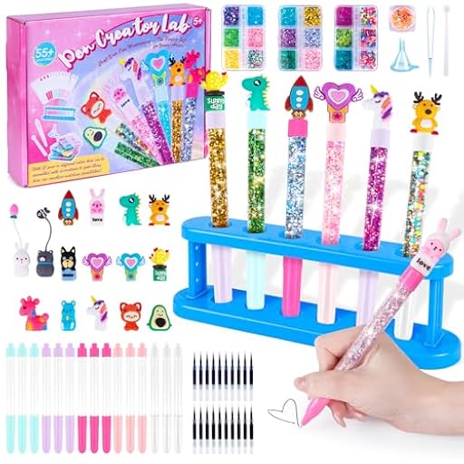 Kazzley Kit de Creación de Bolígrafos con 55+ PCS, Cree 15 Bolígrafos Personalizados, Manualidades Niños 5 6 7 8 9 10 años, Juego Creativo Infantil, Regalo Juguetes para Niños y Niñas | Ya disponible en tu tienda friki favorita! En mundofriki.es!