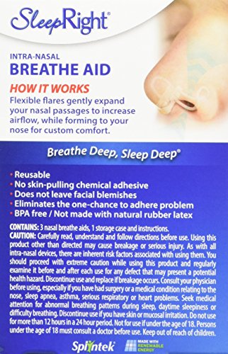 SleepRight Intra-Nasal Breathe Aids Breathing Aids for Sleep Nasal Dilator 45 Day - 2 Pack