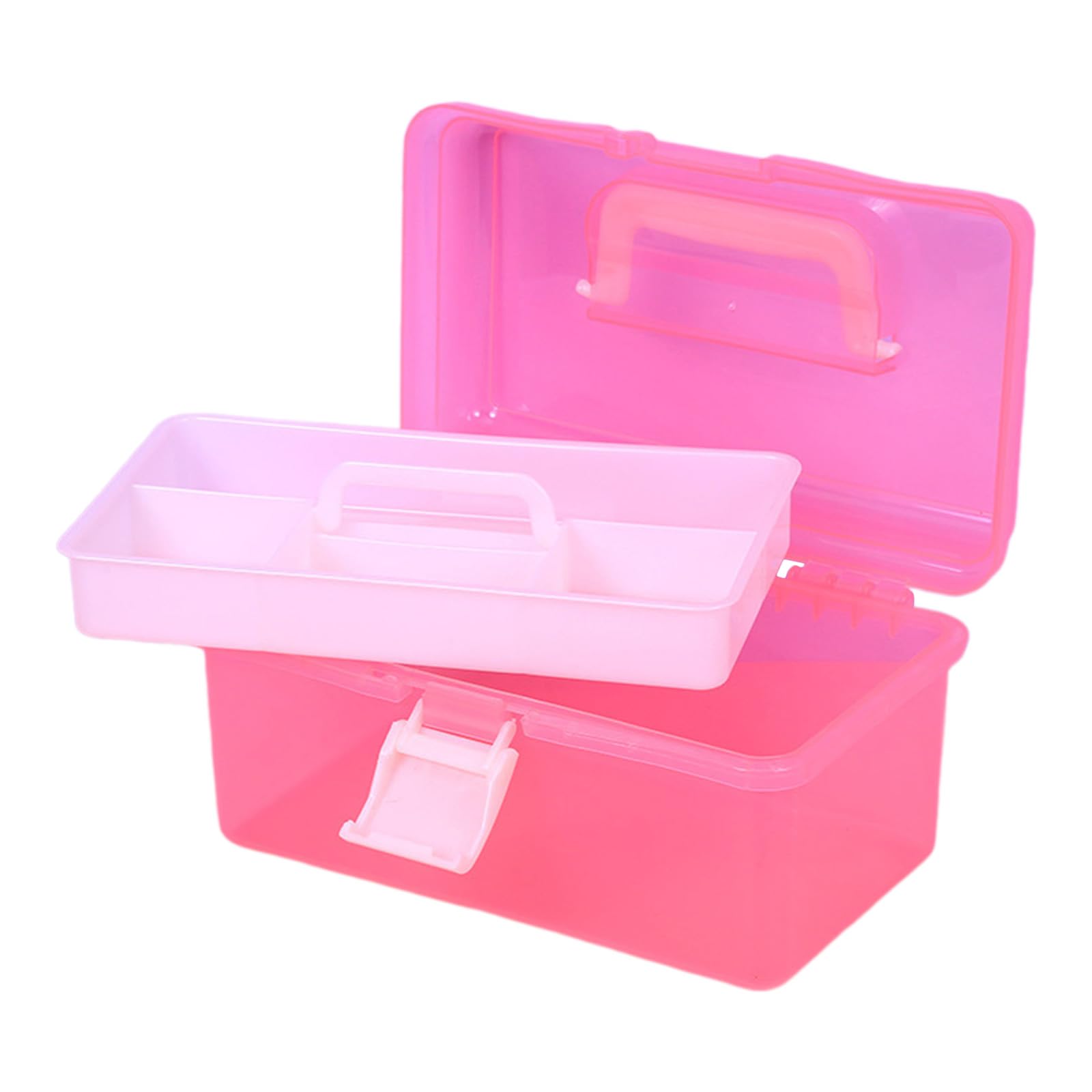 Hsioluted Multipurpose Storage Box with Compartments Nail Art Organizer Large Capacity Box for Organizing Small Item Storage for Toy