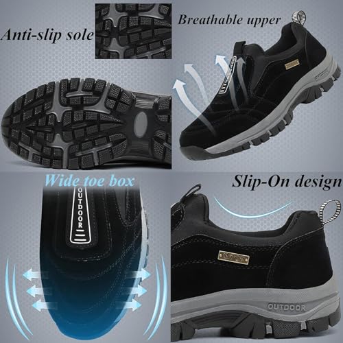 Enjerr Orthopedic Shoes Men, Arch Support Breathable Light Non-Slip, Outdoor Waterproof Comfortable Hiking&Walking2
