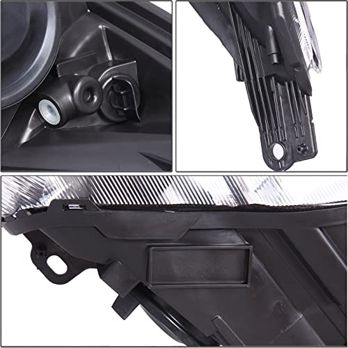 Oe Style Headlight Headlamp Compatible With 2015 2016 2017 2018 Ford Focus 3Rd Gen Chrome Housing Trim (Halogen Type) #TOP4