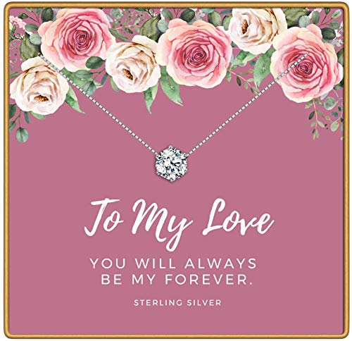 KEDRIAN To My Love Necklace, 925 Sterling Silver, Girlfriend Gifts For Women, Wife Gift, Gifts For Girlfriend, Love Necklace Pendant, Necklaces For Girlfriend, Mother's Day, Wife Birthday Gift Ideas
