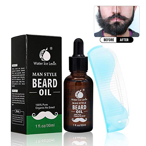 Beard oil,Duvina Huile à Barbe, Conditionneur de barbe Pour l'entretien et le soin des Barbes Longues et Courtes pour coiffer la cire d'abeille lissant messieurs