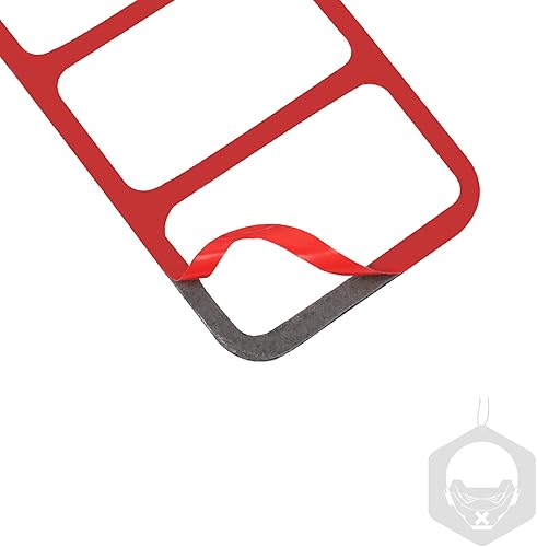 Miniatura 80 de Adhesivo para panel de palanca de cambios de consola central de automóvil, decoración de fibra de carbono suave real, interior de automóvil rojo