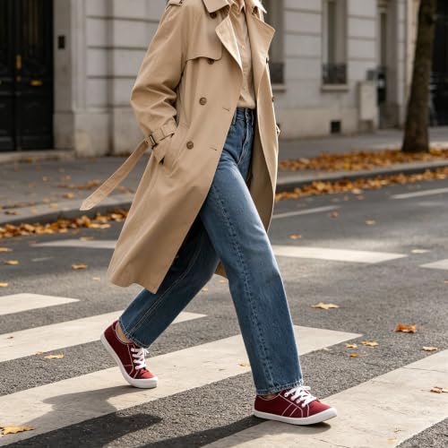 Image of Womens Slip On Shoes, Canvas Low Top Sneakers, Casual Classic Flat Shoes