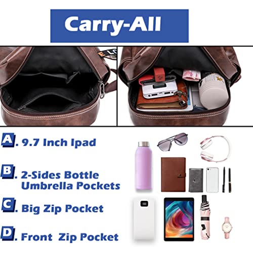 SPAHER Zaino Borsa Donna in Pelle Zainetto Ragazza...