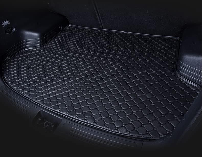 Image of Premium Boot Mat for Model Y Custom Fitted, Luxury Car Boot Mats Compatible with Tesla Model Y, Set of 1 PIECE, 100% Waterproof and Washable, Classic Black with Black Thread