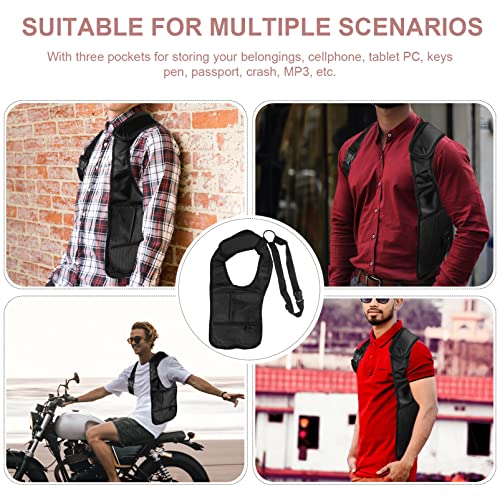 Milisten Men S Hidden Underarm Shoulder Bag Lightweight Anti-Theft Pouch with Adjustable Strap and Multiple Pockets for Phone Keys Passport - Image 3