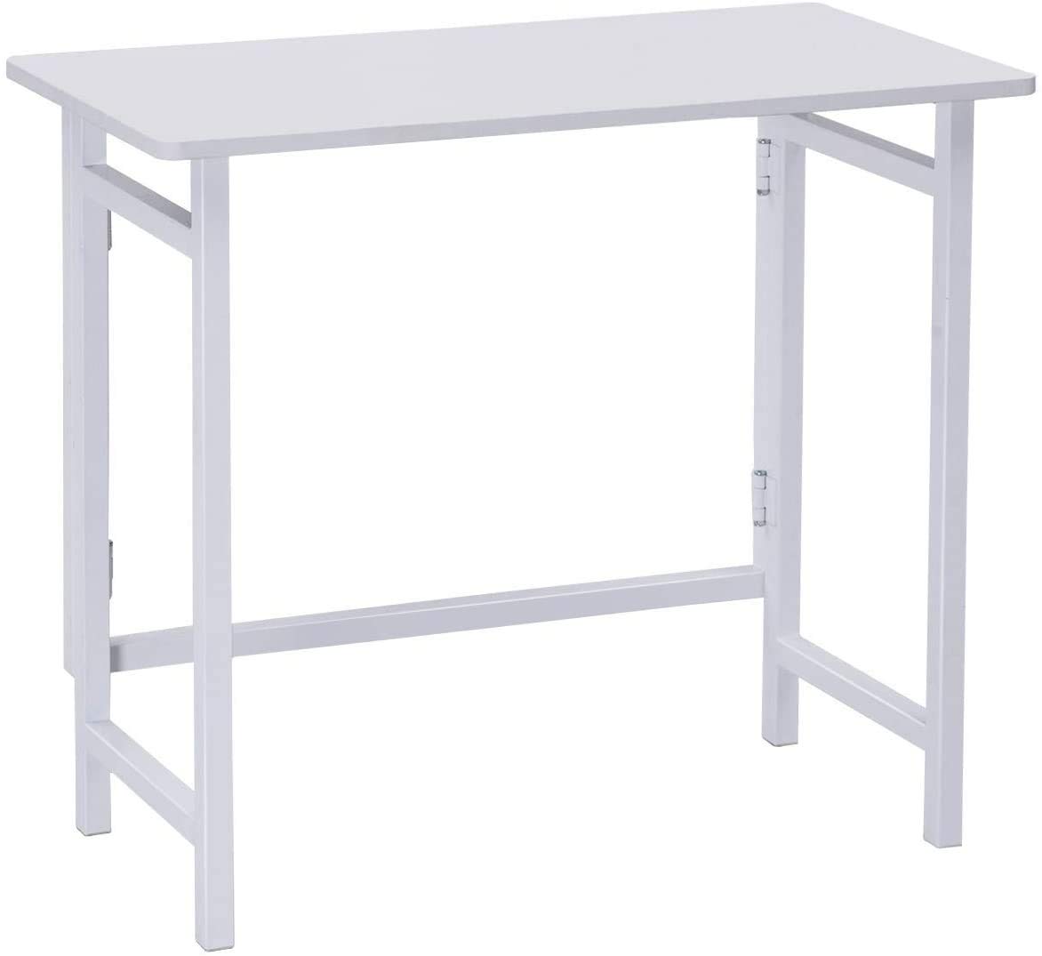 Moccha Small Folding Table, Laptop Desk for Home Office Small Spaces w/Stable Steel Frame, Portable Foldable Table for Picnic Beach Outdoor Indoor, Large Space Camping Desk