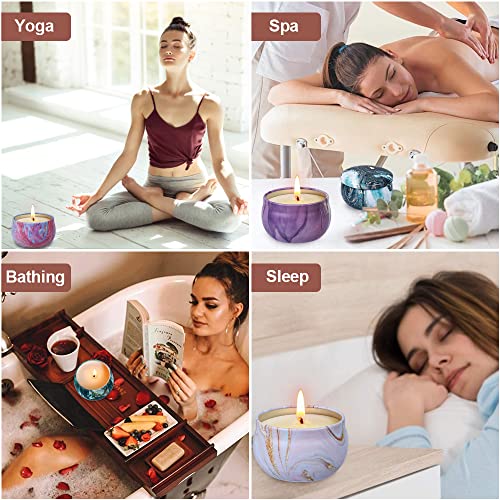 OFUN Bath Bombs & Scented Candles Gift Set, Large Bombs for Women Gifts, Spa Gift Idea for Girls, Friends, Kids Girlfriends Mum Mother's Day Birthday | 5 Bubble Balls & 4 Organic Soy Candles - Image 7