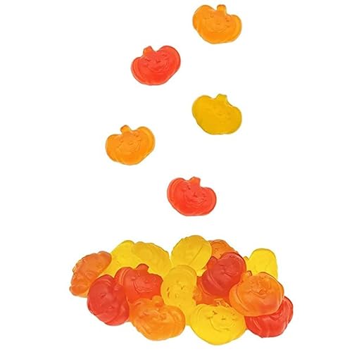 Miniatura 3 de Grandys Candys Mini calabazas de otoño, caramelos a granel, sabores surtidos (naranja, limón, cereza silvestre) 1 libra