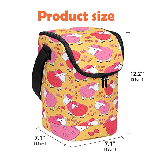 Bolsa de almuerzo de cordero y lonchera ligera para mujer reutilizable 5