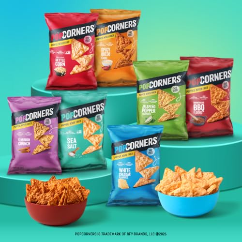 PopCorners Popped Corn Snacks, White Cheddar, 1 Ounce (Pack of 20) (Packaging May Vary) - image 6