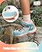R CORD Girls Kids Outdoor Walking Sneakers Waterproof Non Slip Fashion Hiking Boots for Outdoor BluePeach 12 Little Kid