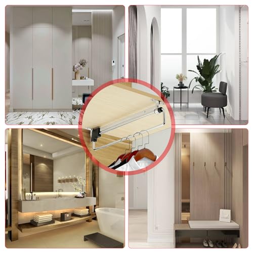 Tringle extensible de 300mm pour armoire et penderie de chambre - 3