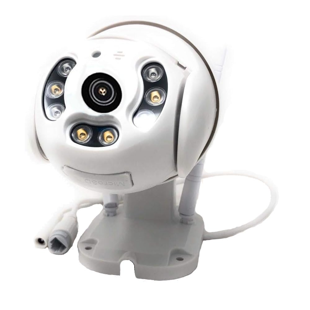 GC GLOBALCOMMERCE Telecamera di Sicurezza WiFi da Interno ed Esterno Wireless Videosorveglianza 1080p Impermeabile con Visione Notturna