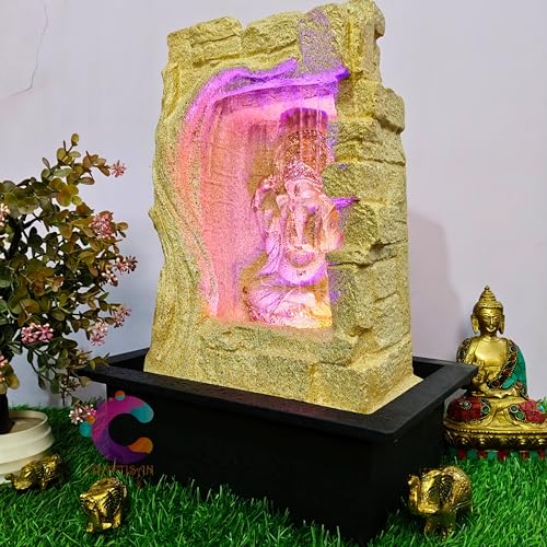 Image of Decorative Water Fountain for Home Decor, Office, Indoor & Outdoor, Garden, Puja Room, Vaastu, Reception, Spa, Gifting. (Shower Ganesha C-015)