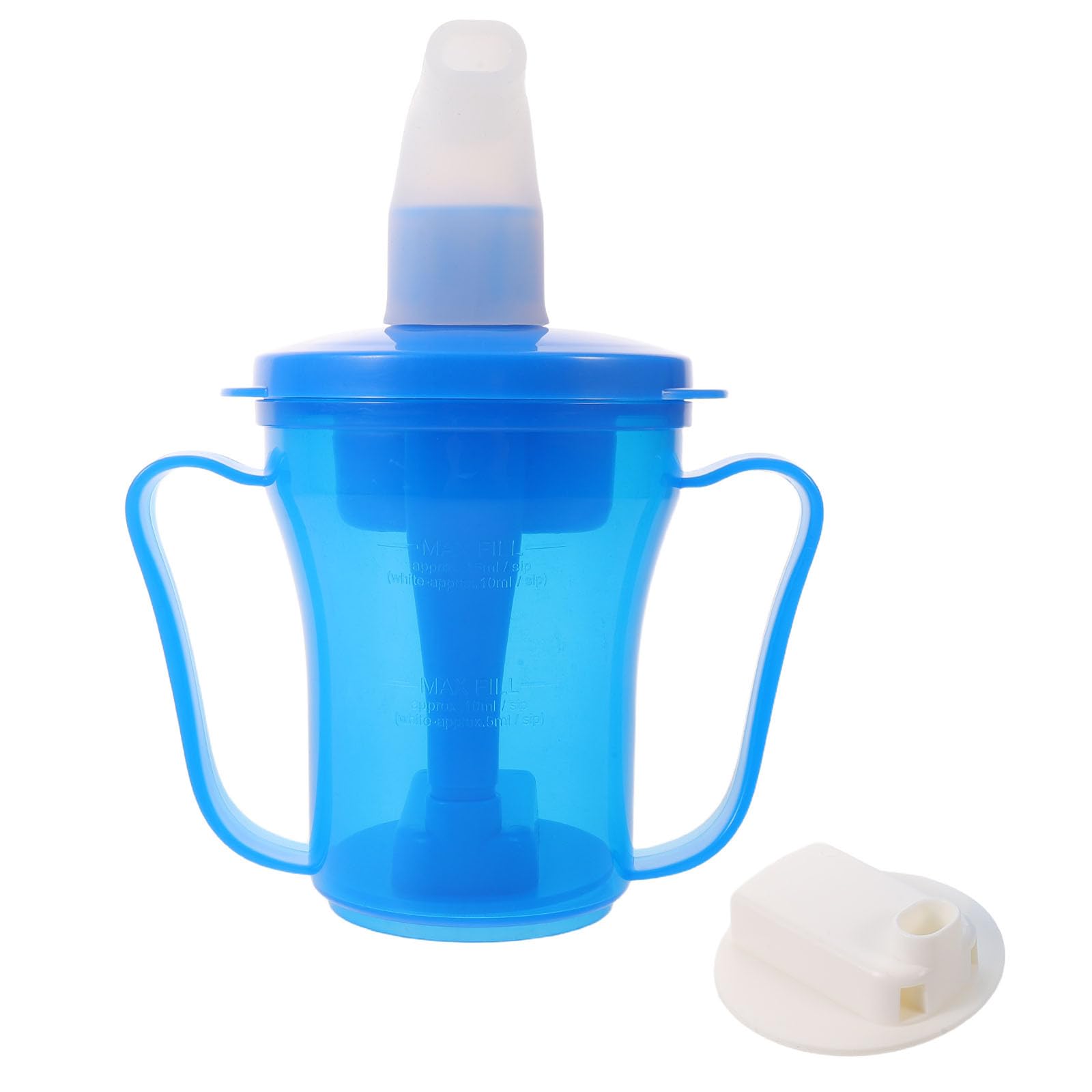 Vaso para disfagia para adultos: Vaso a prueba de atragantamiento de 250 ml con doble asa para personas mayores, con secuelas de un derrame cerebral, y - Solo líquidos