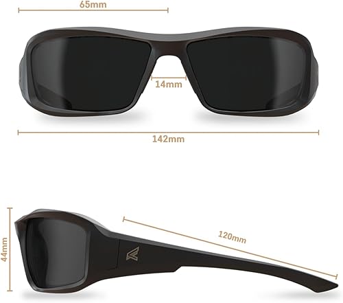 Miniatura 5 de EDGE Brazeau - Lentes de seguridad, lentes polarizados, antideslizantes, resistentes a impactos y arañazos, 99.9% de protección UV, clasificación