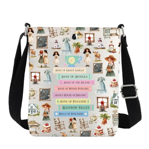 G2TUP Anne Shirley Crossbody Bag Anne Shirley Lover Gifts Anne Book Shoulder Bag Green Gables Gifts