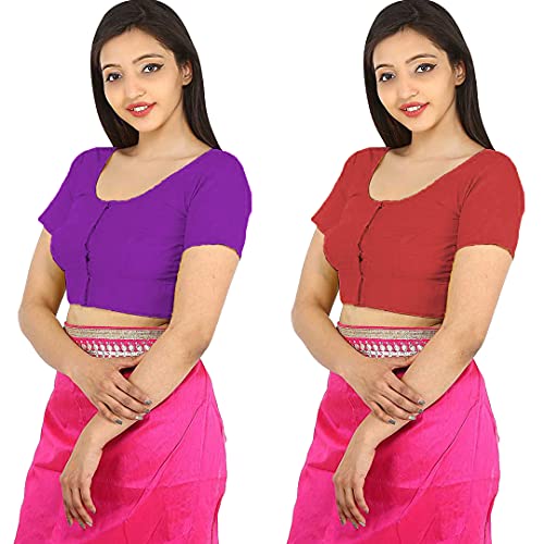 Image of Namita Women's Rubia Cotton Solid Half Sleeve Blouse