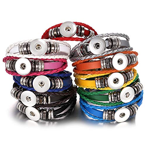 10pcs Bracelet Bangle for 18mm Snap Button Jewelry
