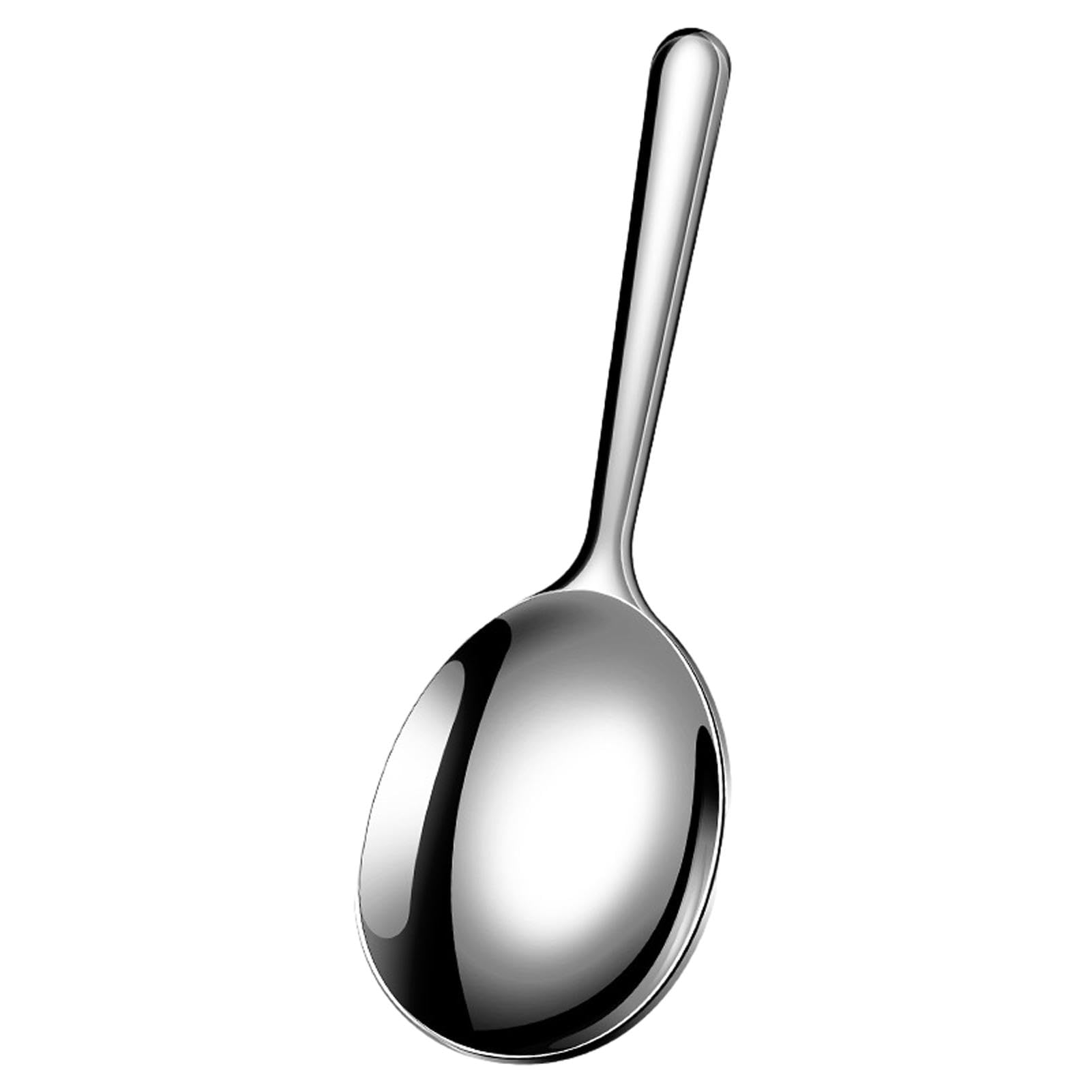 Set 2 Cucchiai Da Portata In Acciaio Inox Dorato - Mestolo Per Salse E Insalate, 22.5x6 Cm - Foto 6