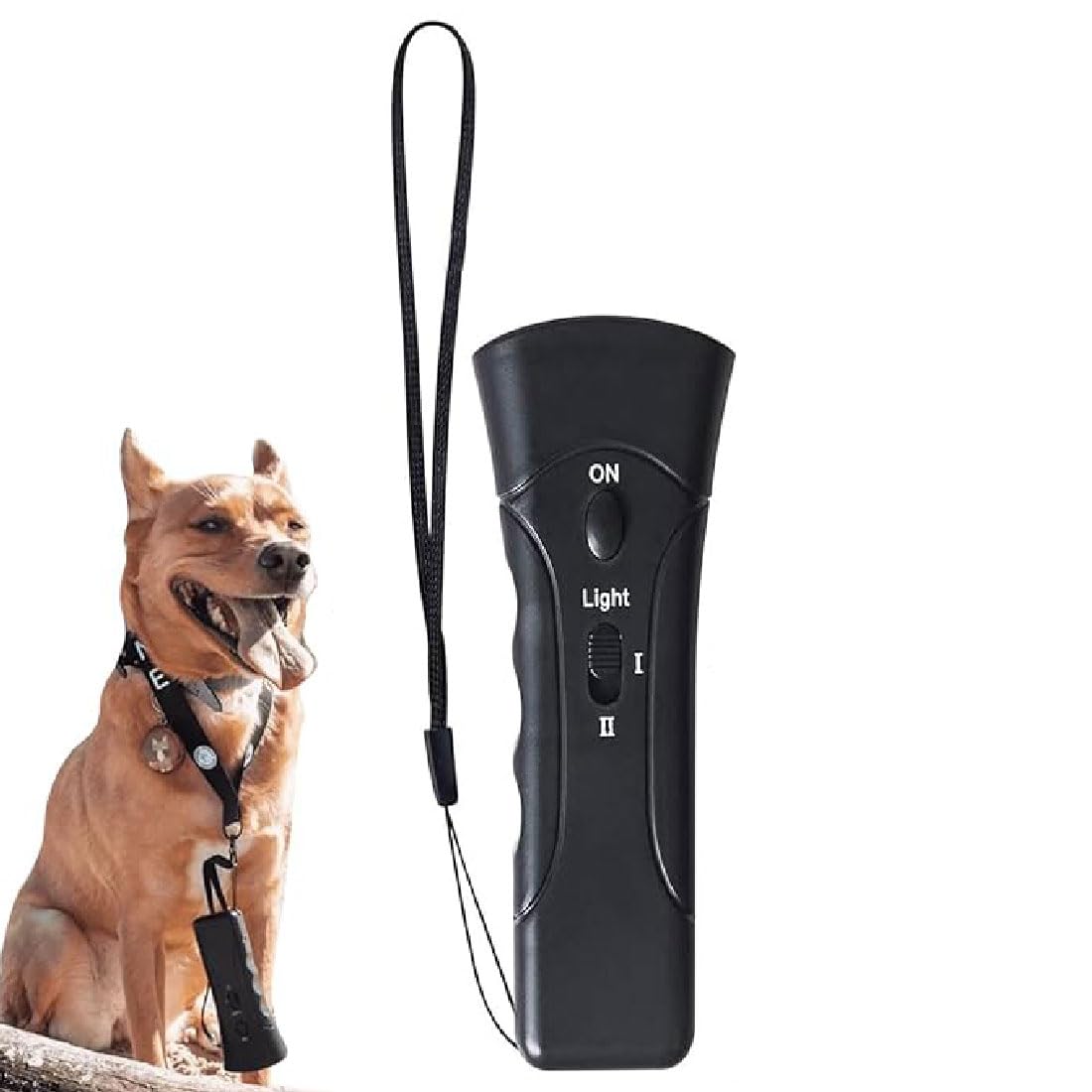 Delupets Trainer,Delupets Max Trainer Bark Control,Dog Bark Deterrent Devices,Dog Bark Control Devices with 3 Modes and LED Light,Ultrasonic Anti Barking Device for Dogs Indoor Outdoor (Battery)