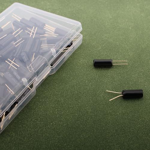 RUNCCI-YUN 50Stück Neigungssensor Winkel Sensor Vibration Sensor Kugelschalter 12V-24V 20MA SW-520D Metall Ball Kipp Schütteln Auslöseschalter für Arduino Smart Car (Schwarz）