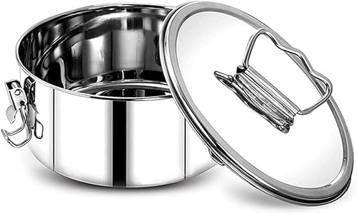 Miniatura 4 de Molde de flan con tapa, juego de olla a presión de acero inoxidable con mango de fácil elevación, olla a presión eficaz, Flanera Flan Maker