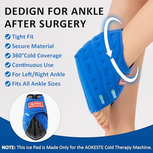 Image of Cold Therapy Machine Pad for Ankle, Ergonomic Reusable Ankle Pad Only