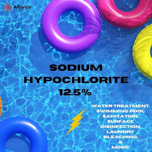Image of Alliance Chemical Sodium Hypochlorite Solution 12.5% - 5 Gallon Pail - High Purity Sodium Hypo Chloride for Pool Cleaning & Water Treatment