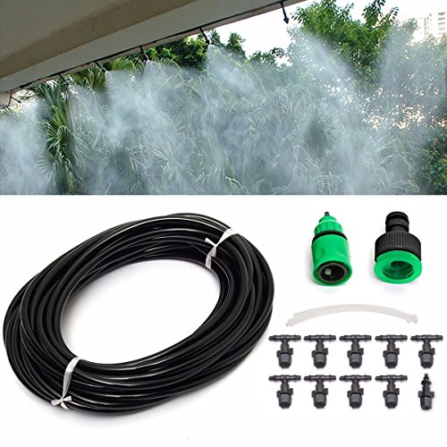 OUNONA Garden Patio Misting Micro Irrigation Water Cooling System Sprinkler Nozzle (Black)