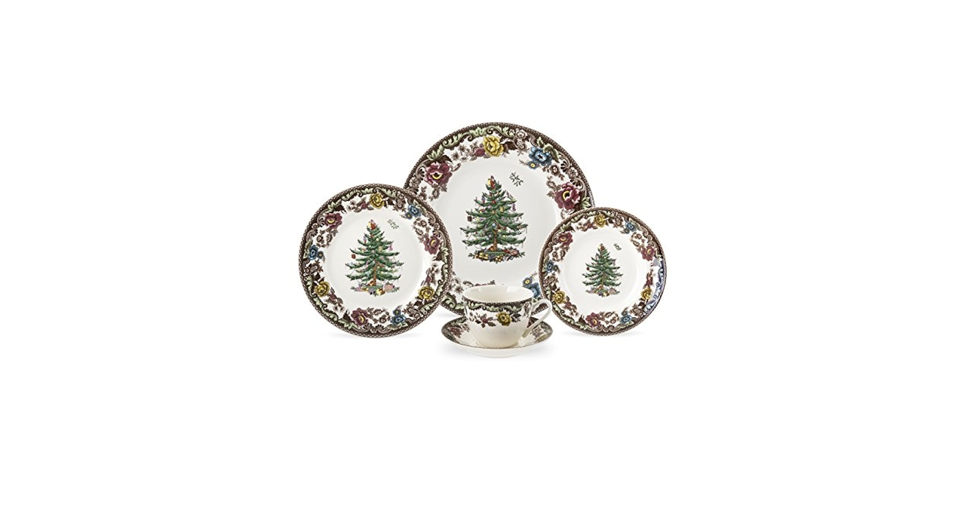 スポード spode christmas tree grove 　C&amp;S 2客 Amazon.com | Spode Christmas Tree Grove 6-Inch Bread and