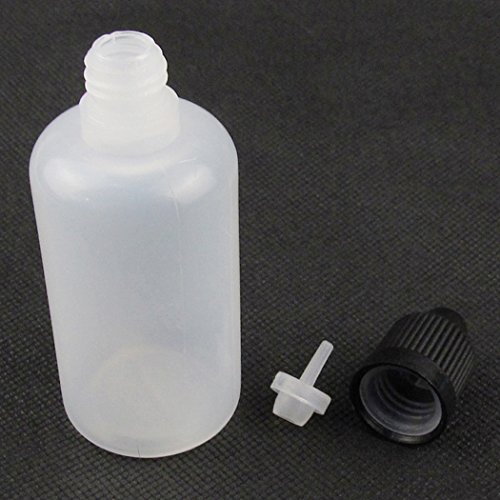 Flacons en polyéthylène basse densité 50ml flacons noirs à pointe fine x10